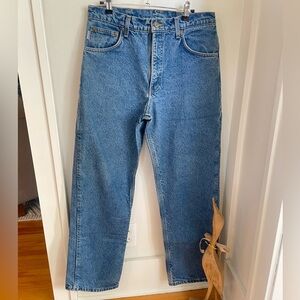 Vintage Carhartt Flannel Lined Blue Jeans Made in USA Women’s 31 x 31